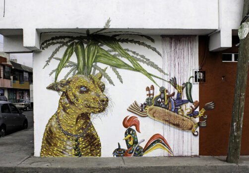 SantiagoRobles, Xolo, Maíz, Maize, Wall, Painting, Draw, ContemporaryArt, WallPainting, Korn, VisualArt