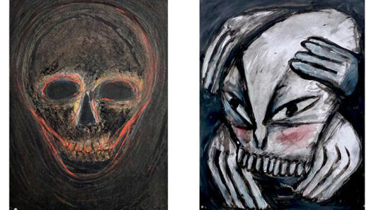 mementomori, tzompantli, colectivo, arte, santiagorobles, rodrigoimaz, art, visualart, calavera, skull, exhibition, paint, graphic, grafica, exposicion