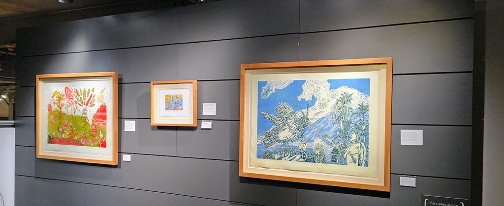 SantiagoRobles, Arte, Art, Exhibition, Exposición, Librería, Gandhi, Bookstore, Amoxcalli, Memoria, AnaCarolinaAbad, JoaquinDiezCanedo, Color, Print, Paint, Maíz, Maize, Corn, Milpa, Graphic, Mexico, Mesoamerica, Prehispanico