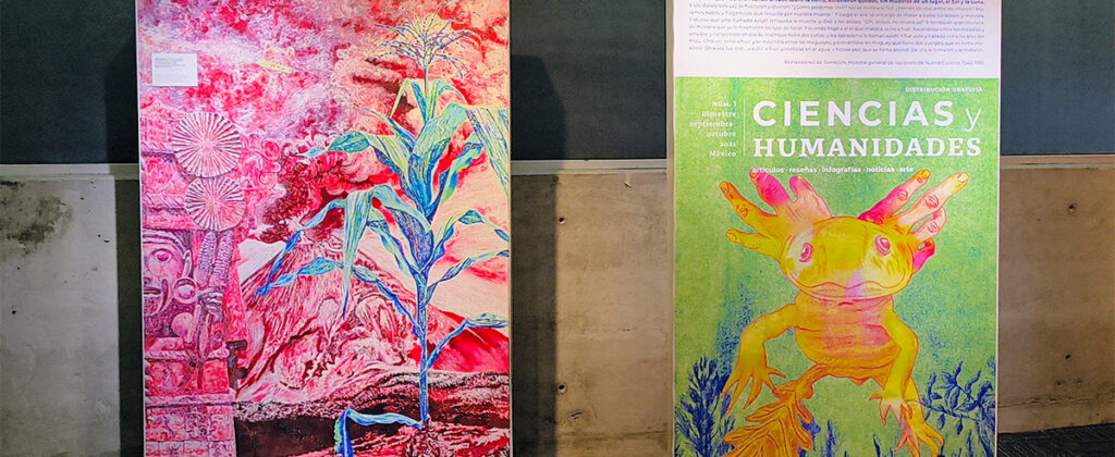 SantiagoRobles, Arte, Art, Exhibition, Exposición, Librería, Gandhi, Bookstore, Amoxcalli, Memoria, AnaCarolinaAbad, JoaquinDiezCanedo, Color, Print, Paint, Maíz, Maize, Corn, Milpa, Graphic, Mexico, Mesoamerica, Prehispanico