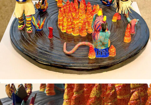 SantiagoRobles, Arte, Art, Exhibition, Exposición, Librería, Gandhi, Bookstore, Amoxcalli, Memoria, AnaCarolinaAbad, JoaquinDiezCanedo, Color, Print, Paint, Maíz, Maize, Corn, Milpa, Graphic, Mexico, Mesoamerica, Prehispanico