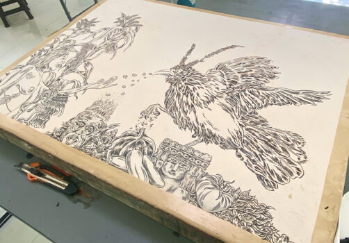 arte, art, grafica, graphic, litografía, litography, maíz, miaze, impresión, print, RamónDurán, LosPinos, Taller, Workshop, SantiagoRobles, Tríptico